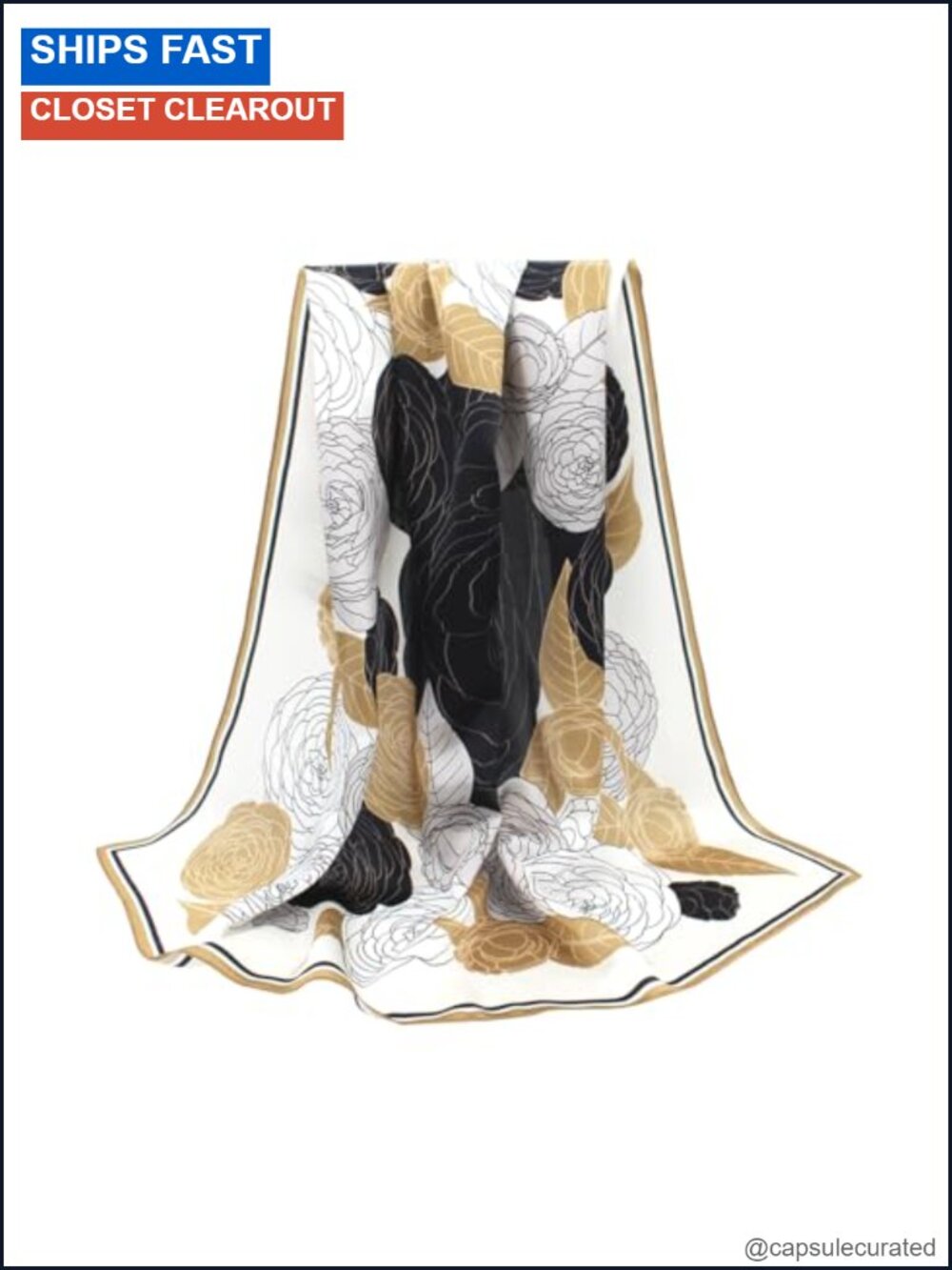 100% Mulberry Silk Scarf 35" Square Hair Wrap Gift Packed